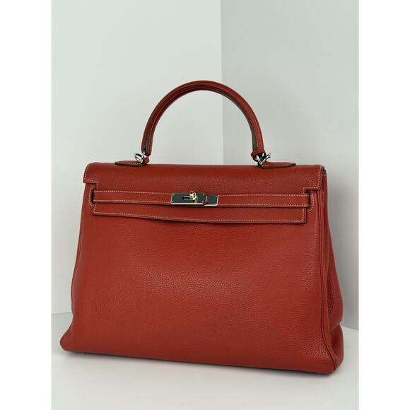 Hermès Kelly Togo Retourne 32 Women's Top Handle Bag 2011 Coral - Picture 1 of 16